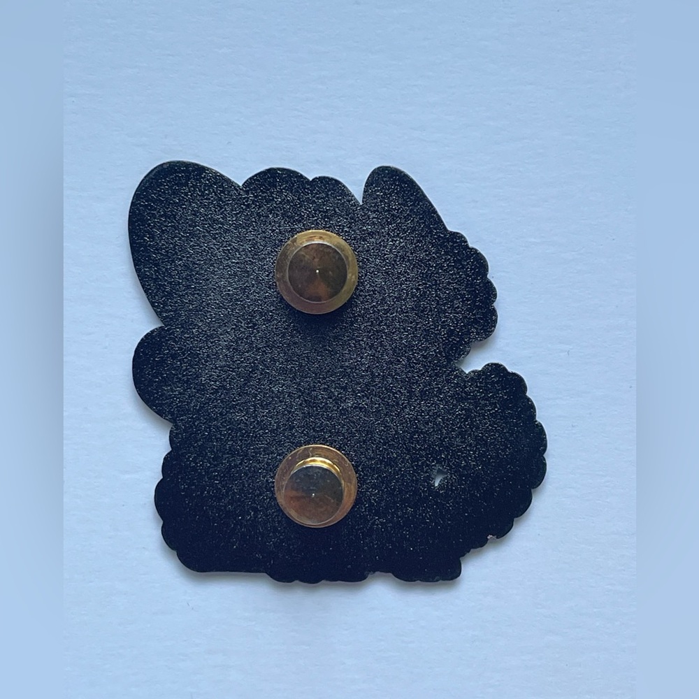 Artisan Glitter Cat With Wings Pin - Picture 5 of 5